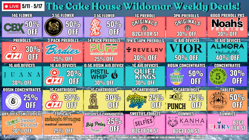 The Cake House - Wildomar TCH Wildomar Top 30 Deals!
