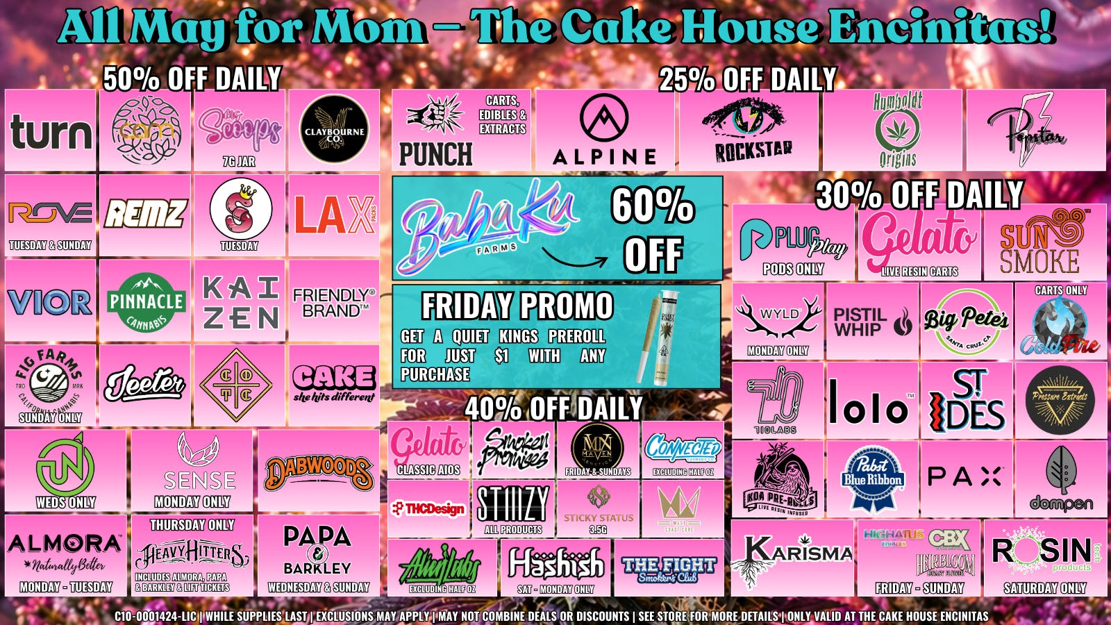 The Cake House - Encinitas TCH Encinitas May Deals!