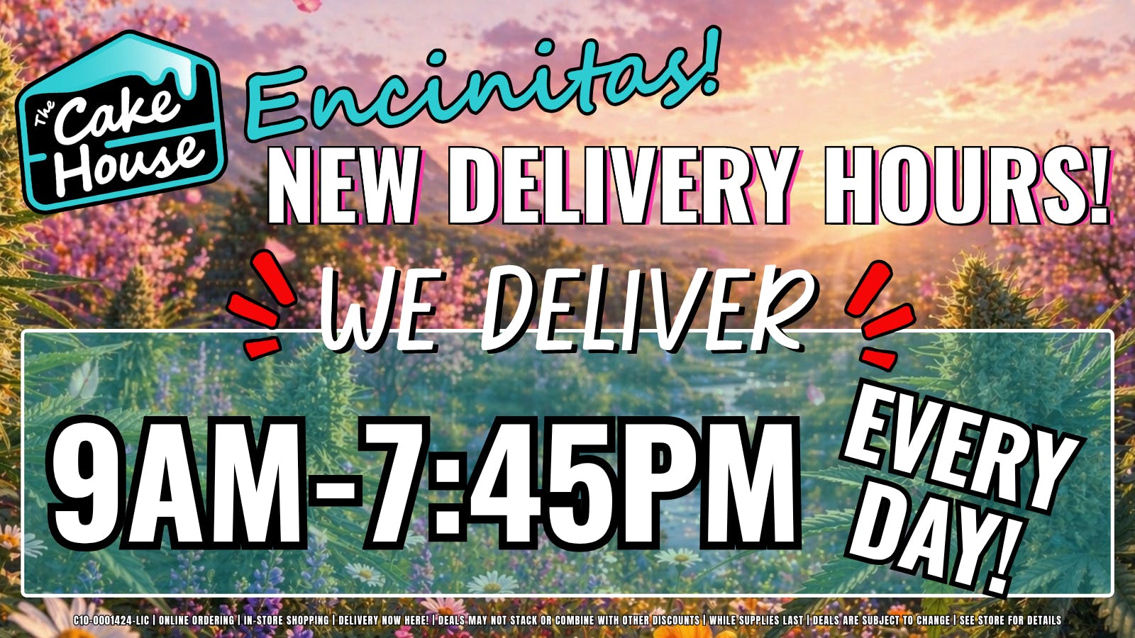 The Cake House - Solana Beach TCH Encinitas New Delivery hours!