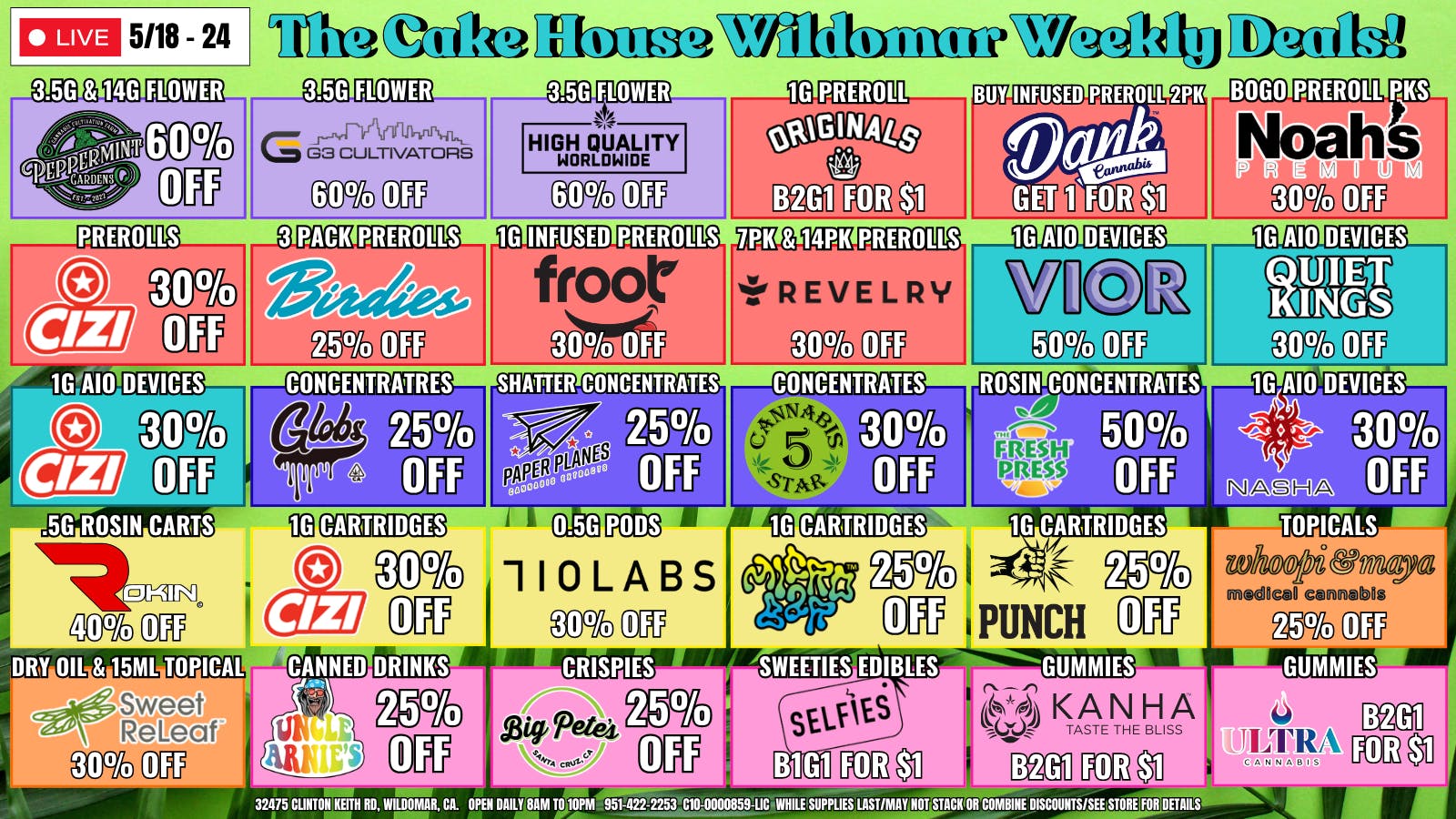 The Cake House - Wildomar TCH Wildomar Top 30 Deals!