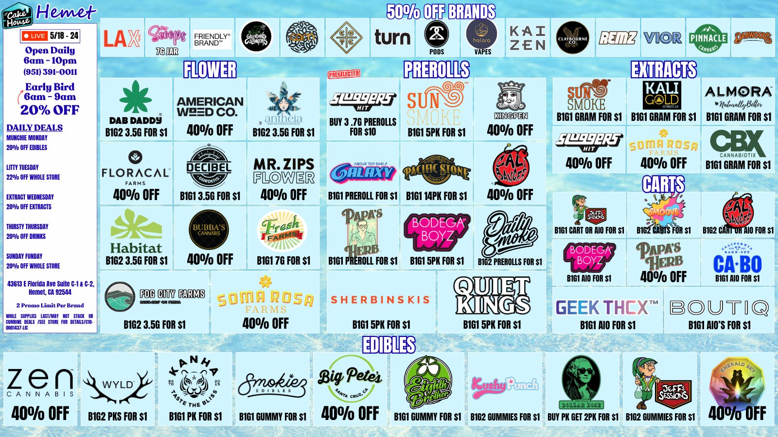 The Cake House - Hemet TCH Hemet Weekly Deals!