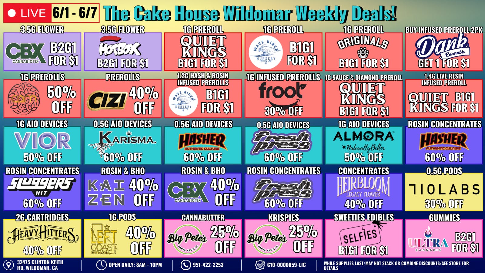 The Cake House - Wildomar TCH Wildomar Top 30 Deals!