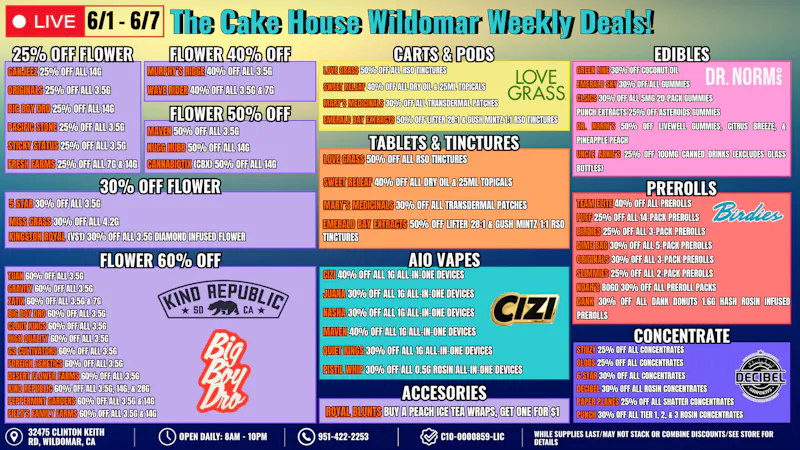 The Cake House - Wildomar TCH Wildomar Extra Deals!