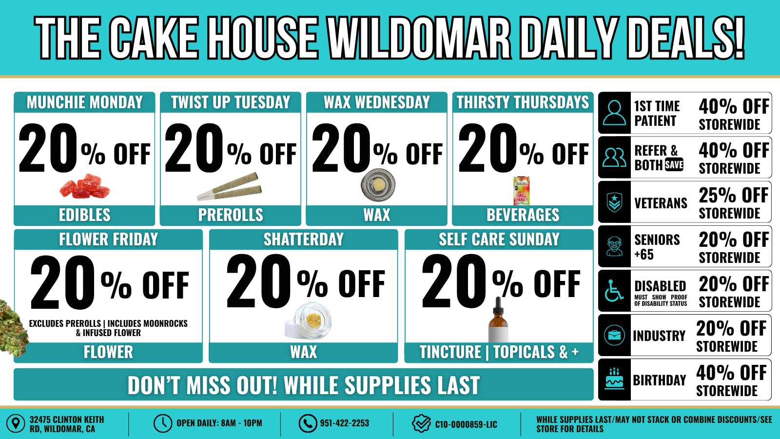 The Cake House - Wildomar TCH Wildomar Weekly Deals!