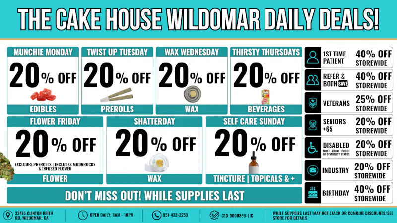 The Cake House - Wildomar TCH Wildomar Weekly Deals!
