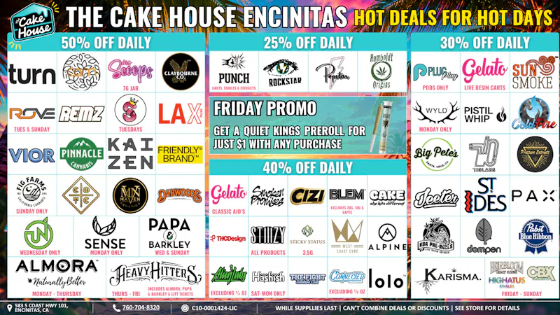 The Cake House - Encinitas TCH Encinitas June Deals!