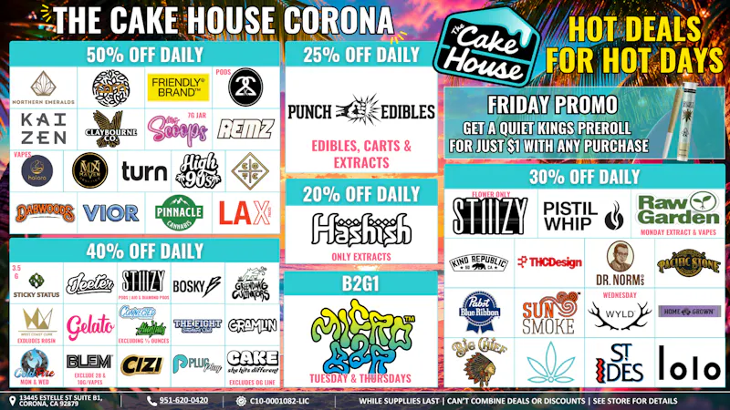 The Cake House - Corona TCH Corona June Deals!