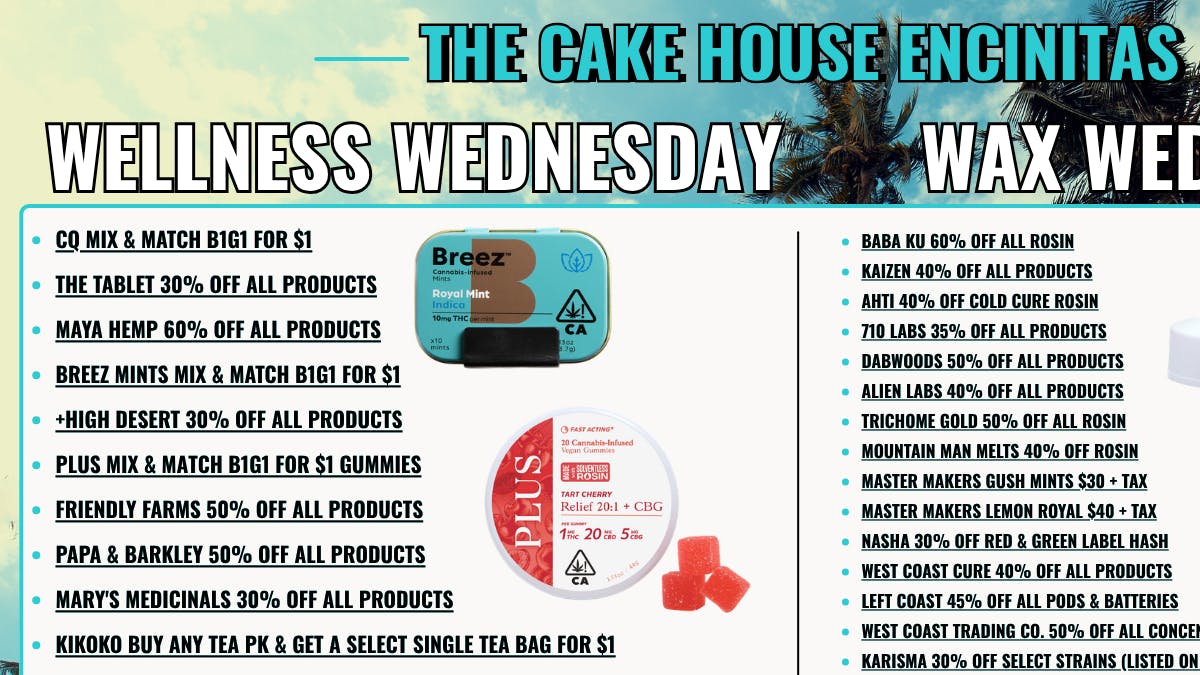The Cake House - Encinitas Wax & Wellness Wednesdays + 40% OFF FTP!