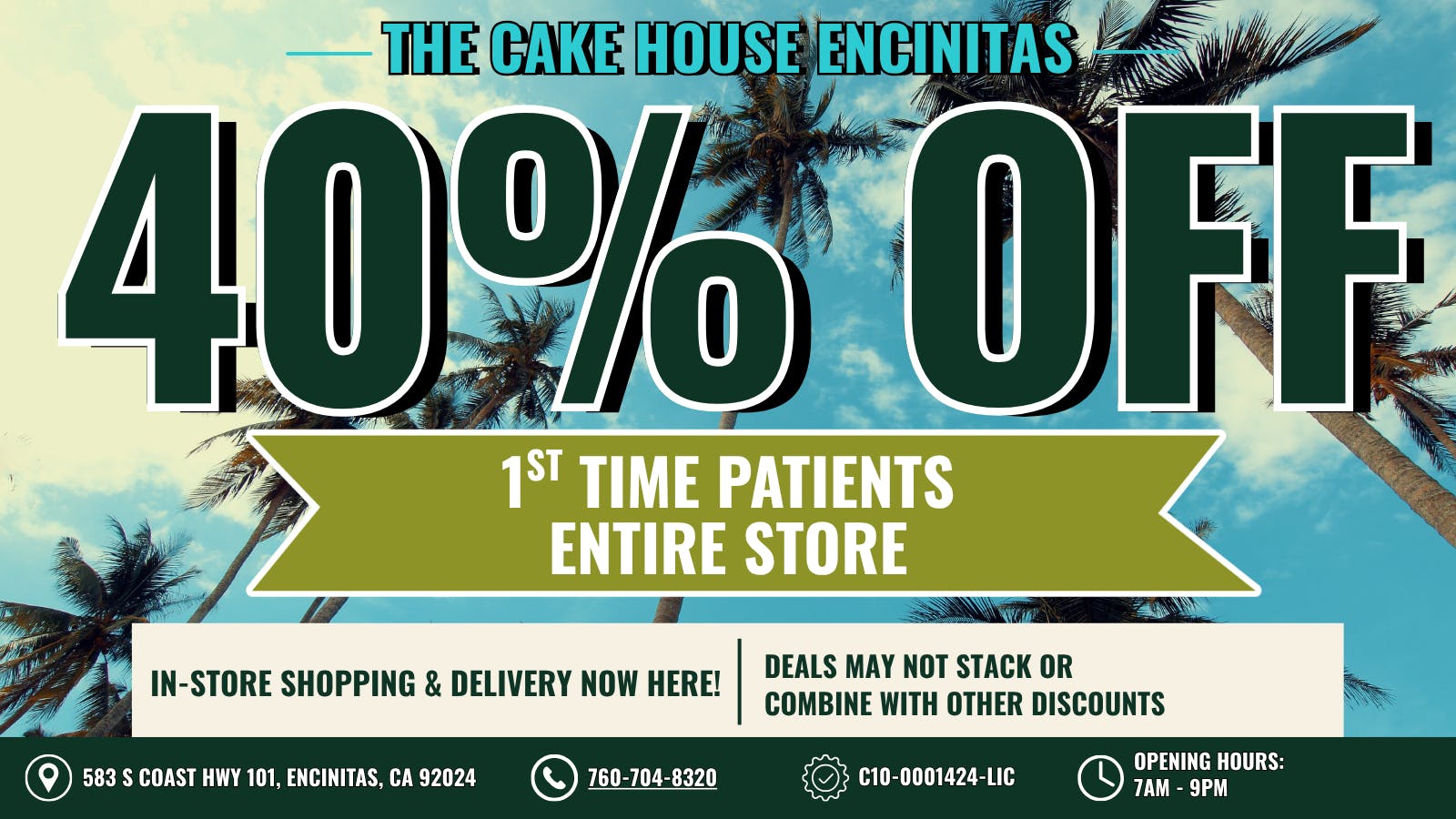 The Cake House - Encinitas TCH Encinitas 1st time customers deal!