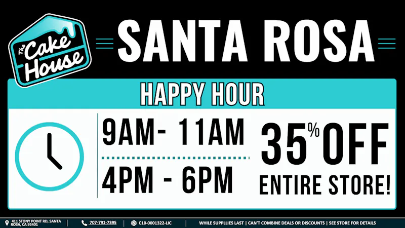 The Cake House - Santa Rosa TCH Santa Rosa Happy Hour!