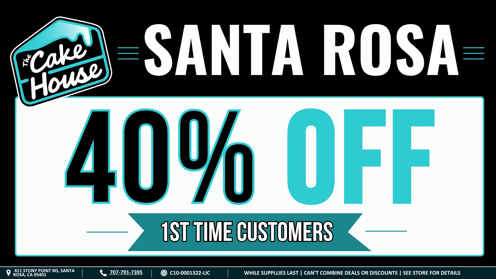 The Cake House - Santa Rosa TCH Santa Rosa 1st time customers discount!