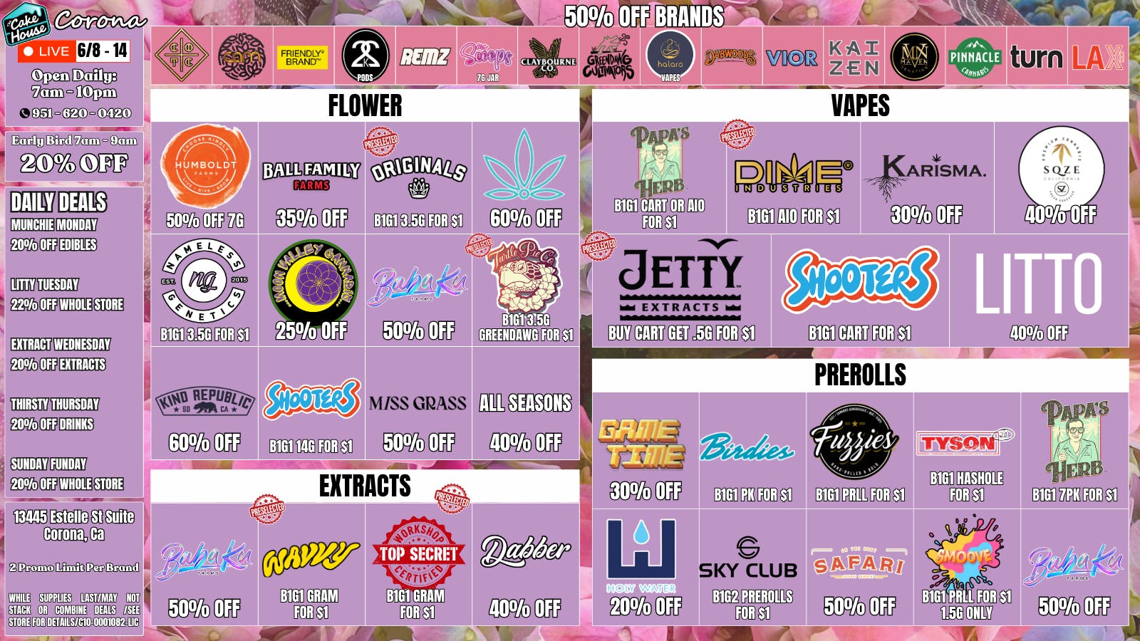 The Cake House - Corona TCH Corona Weekly Deals!