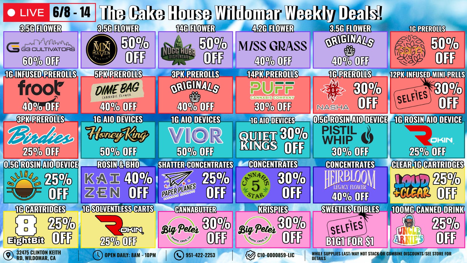 The Cake House - Wildomar TCH Wildomar Top 30 Deals!
