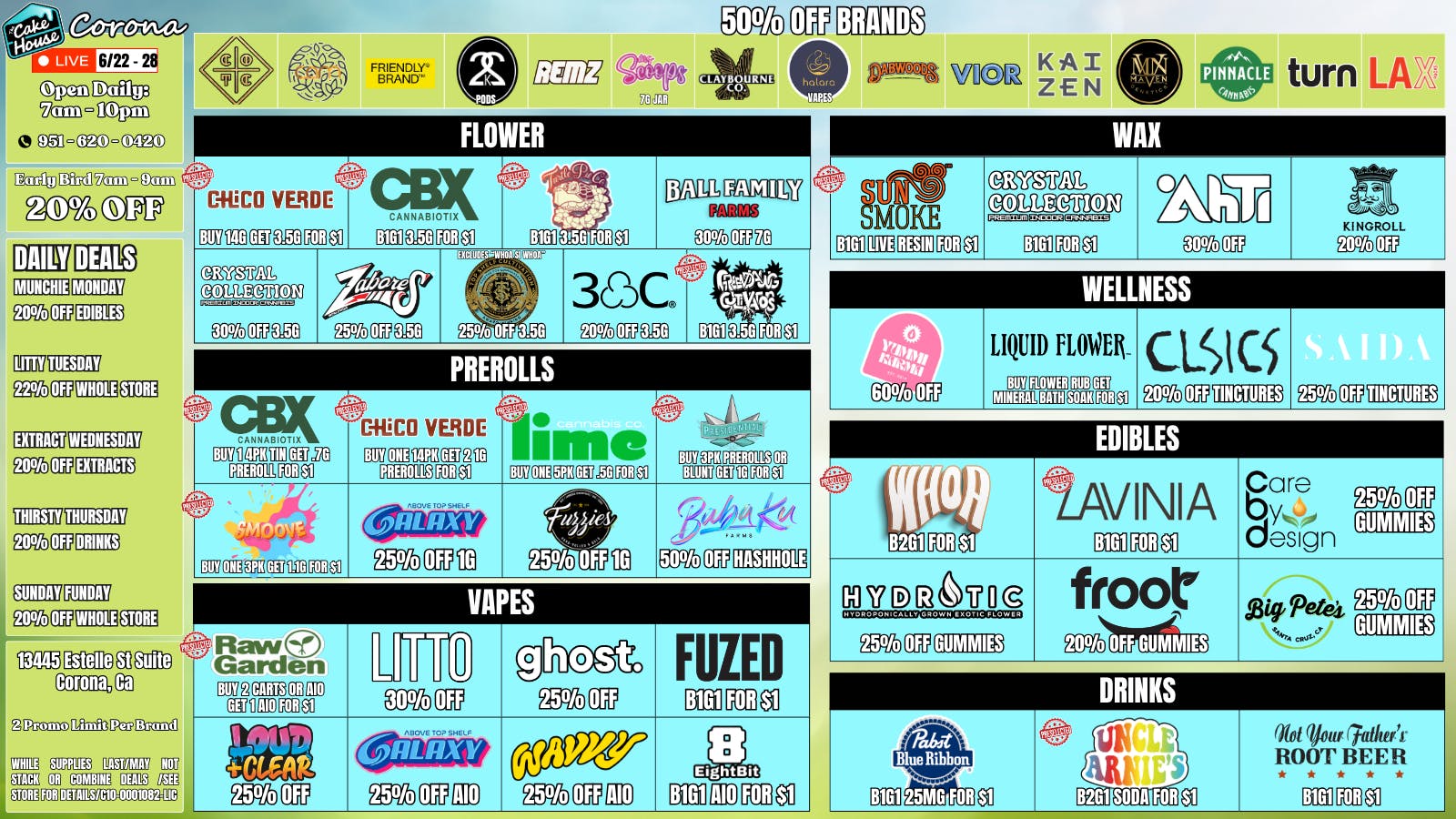 The Cake House - Corona TCH Corona Weekly Deals!