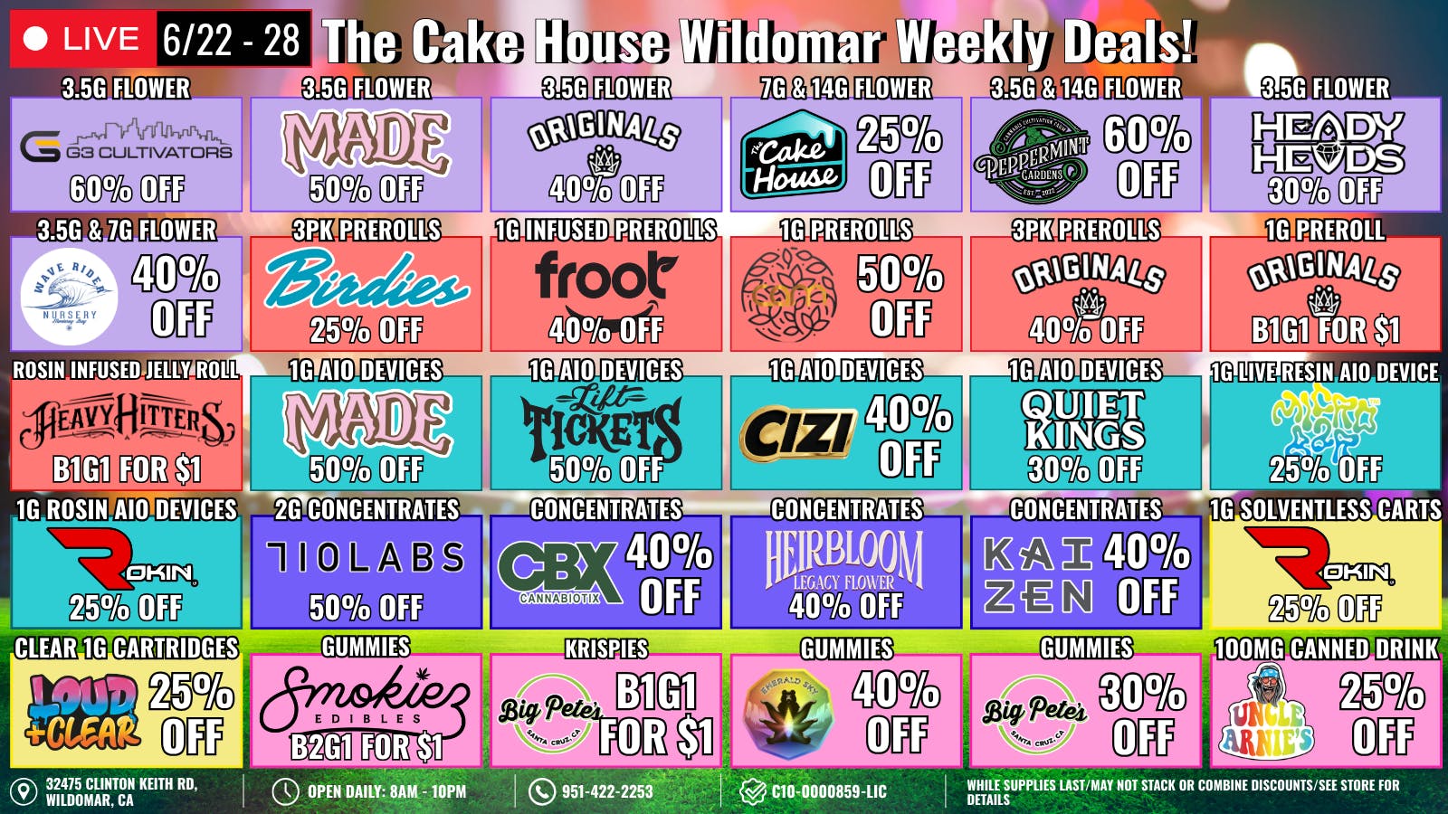 The Cake House - Wildomar TCH Wildomar Top 30 Deals!