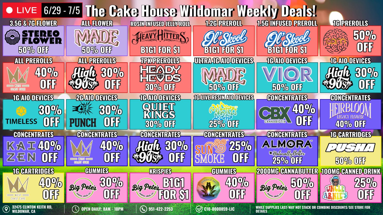 The Cake House - Wildomar TCH Wildomar Top 30 Deals!