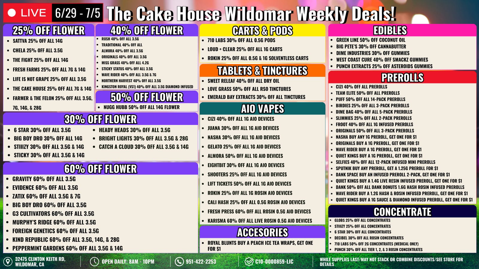 The Cake House - Wildomar TCH Wildomar Extra Deals!