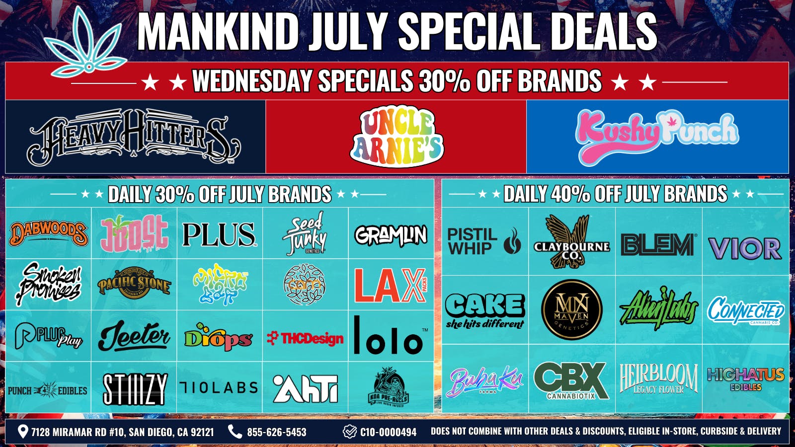 Mankind Delivery WEDNESDAY - 30% OFF SELECT BRANDS!