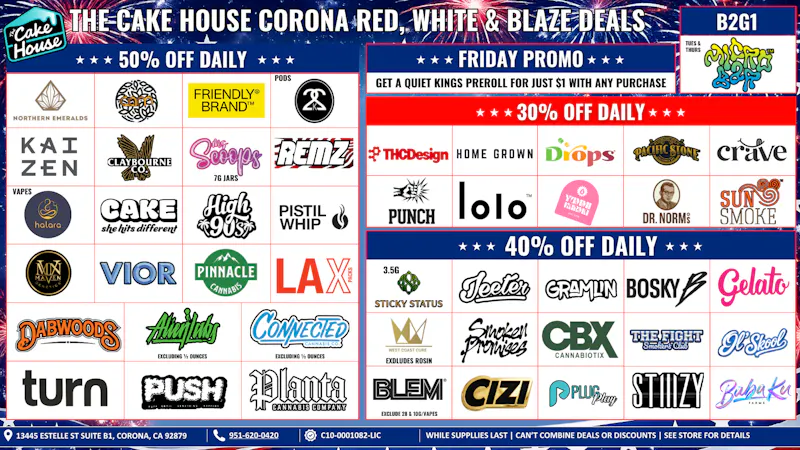 The Cake House - Corona TCH Corona July Deals!