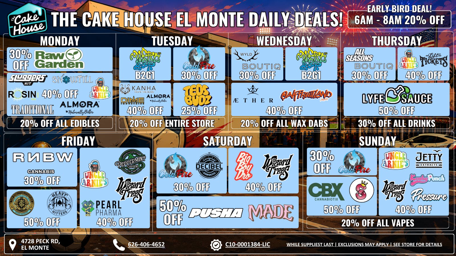 The Cake House - El Monte *NOW OPEN* TCH El Monte Weekly Deals!