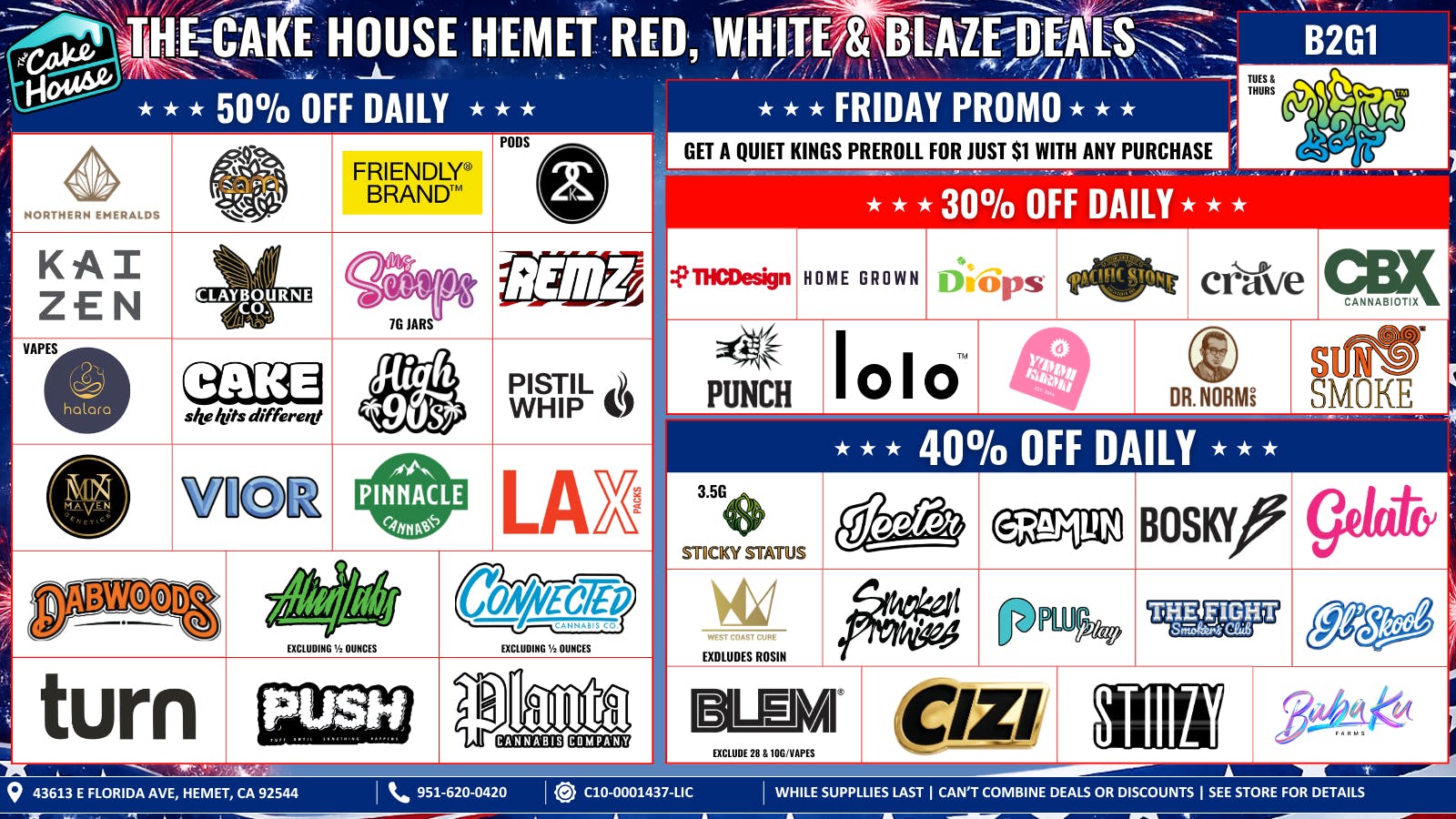 Goldn Bloom TCH Hemet July Monthly Deals!