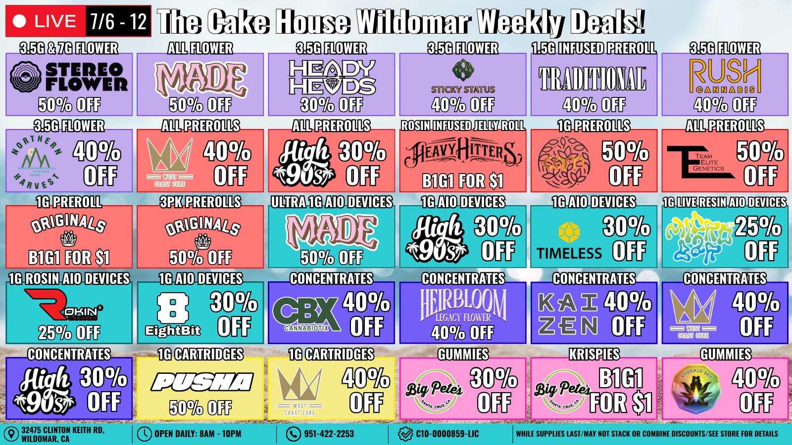 The Cake House - Wildomar TCH Wildomar Top 30 Deals!