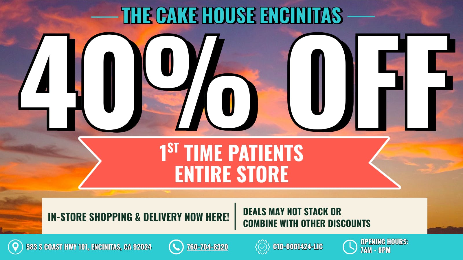 The Cake House - Carlsbad TCH 40% off 1st time customers deal!