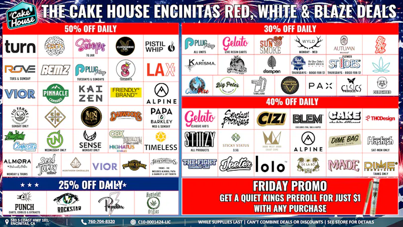 The Cake House - Encinitas TCH Encinitas July Deals!