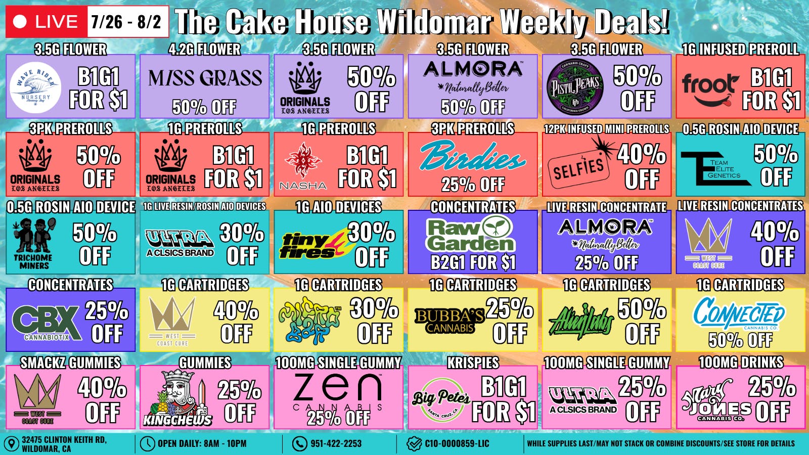 The Cake House - Wildomar TCH Wildomar Top 30 Deals!