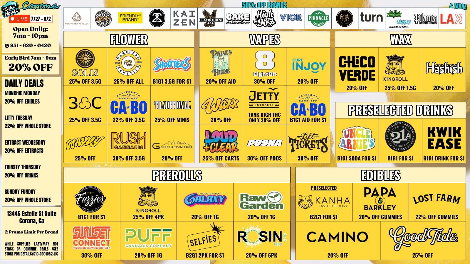 The Cake House - Corona The Cake House Corona Weekly Deals!