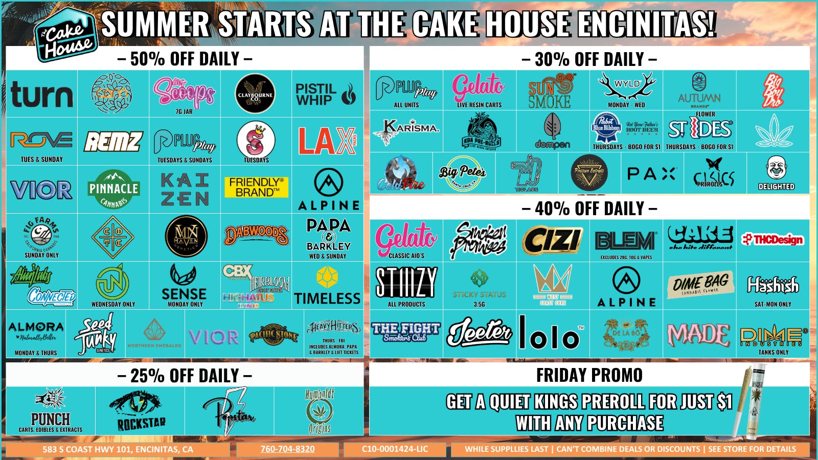 The Cake House - Encinitas TCH Encinitas August Deals!