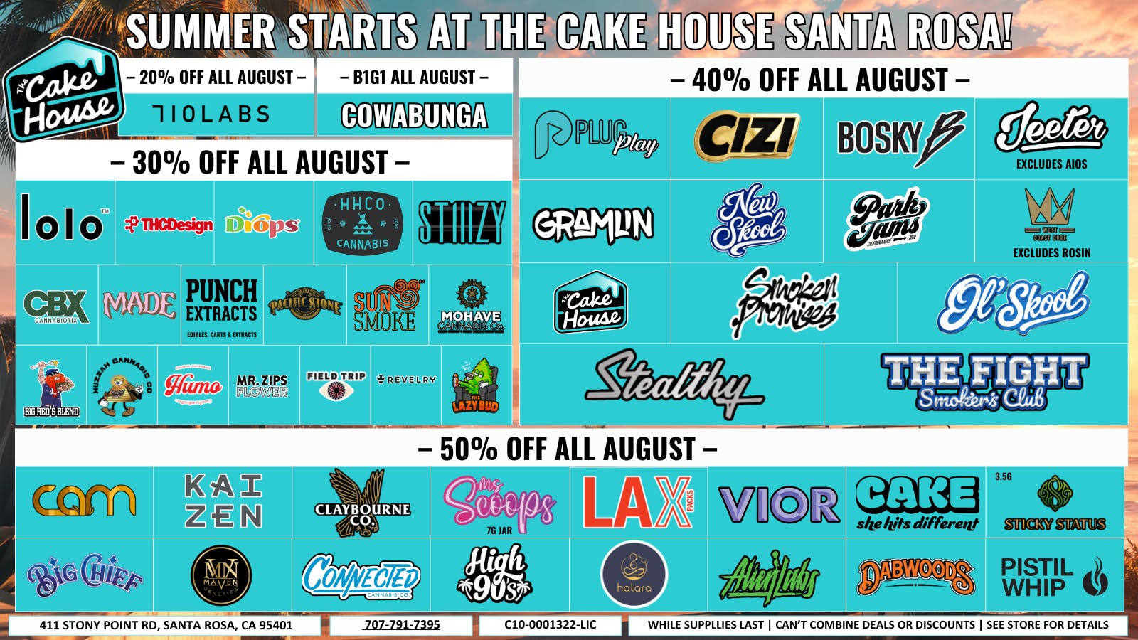 The Cake House - Santa Rosa TCH Santa Rosa August Deals!