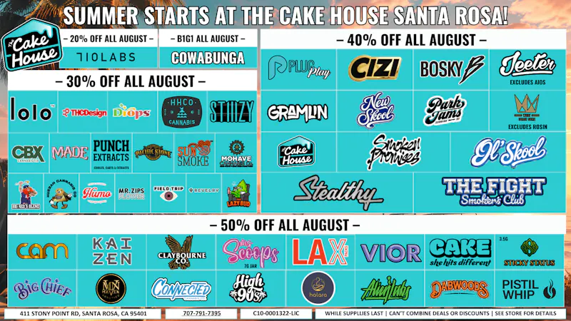 The Cake House - Santa Rosa TCH Santa Rosa August Deals!