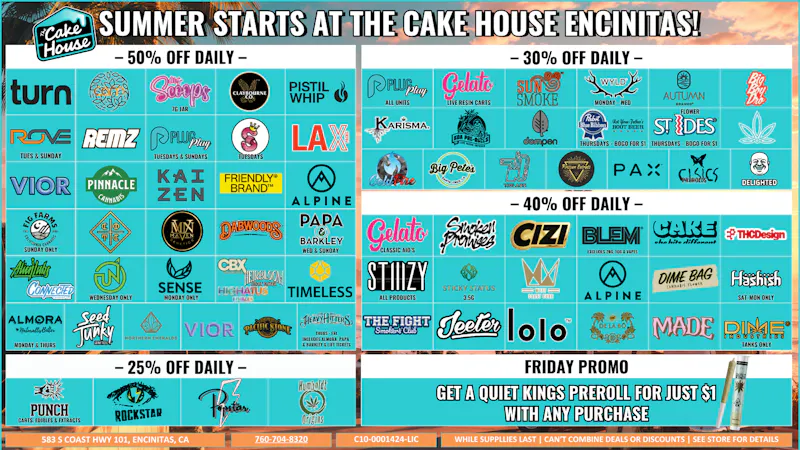 The Cake House - Solana Beach TCH Encinitas August Deals!