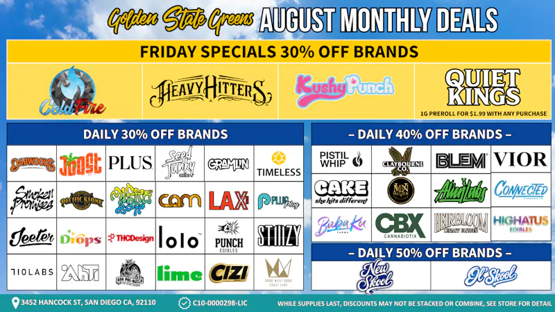 The Cake House - Pacific Beach Friday Specials 30% Off Brands!