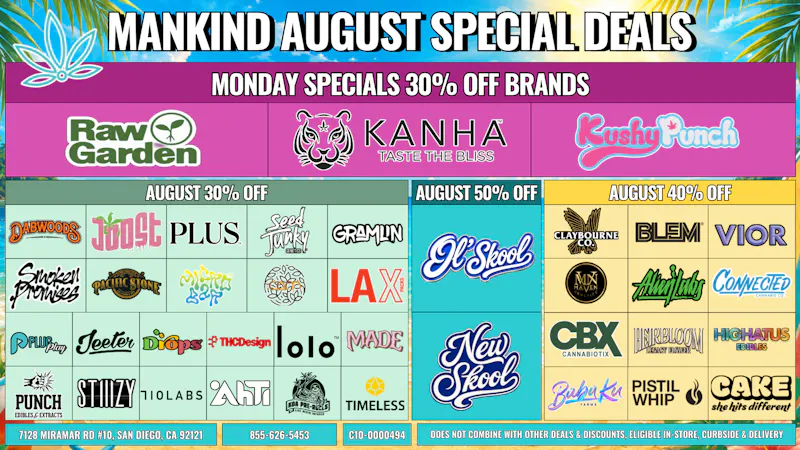 Mankind Delivery Monday Specials 30% Off Brands!