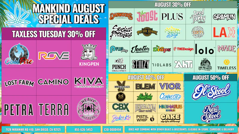 Mankind Delivery Tuesday Specials 30% Off Brands!