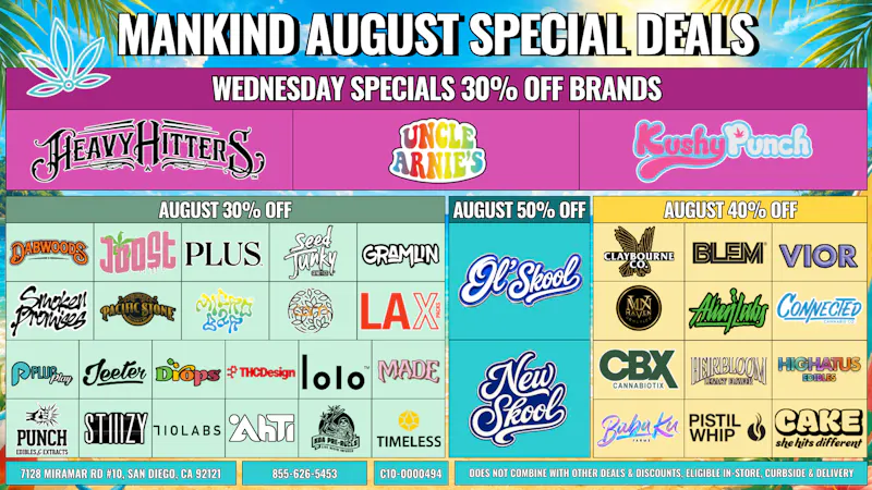 Mankind Delivery Wednesday Specials 30% Off Brands!