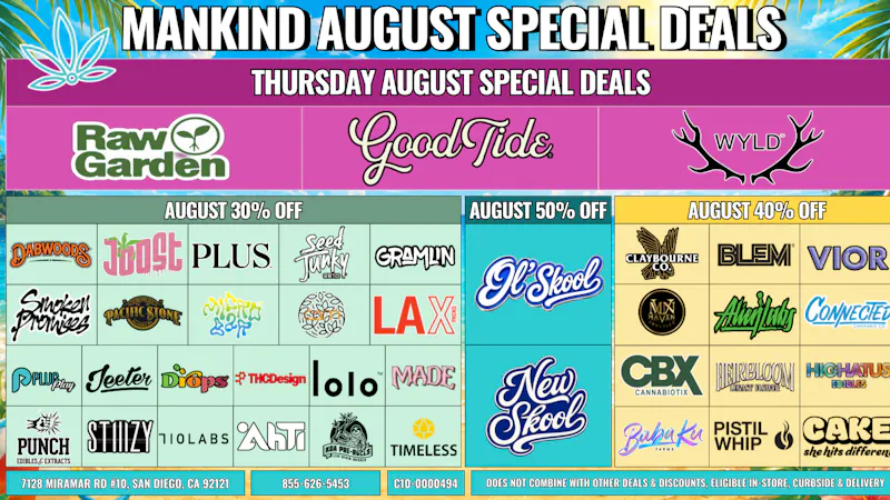 Mankind Delivery Thursday Specials 30% Off Brands!