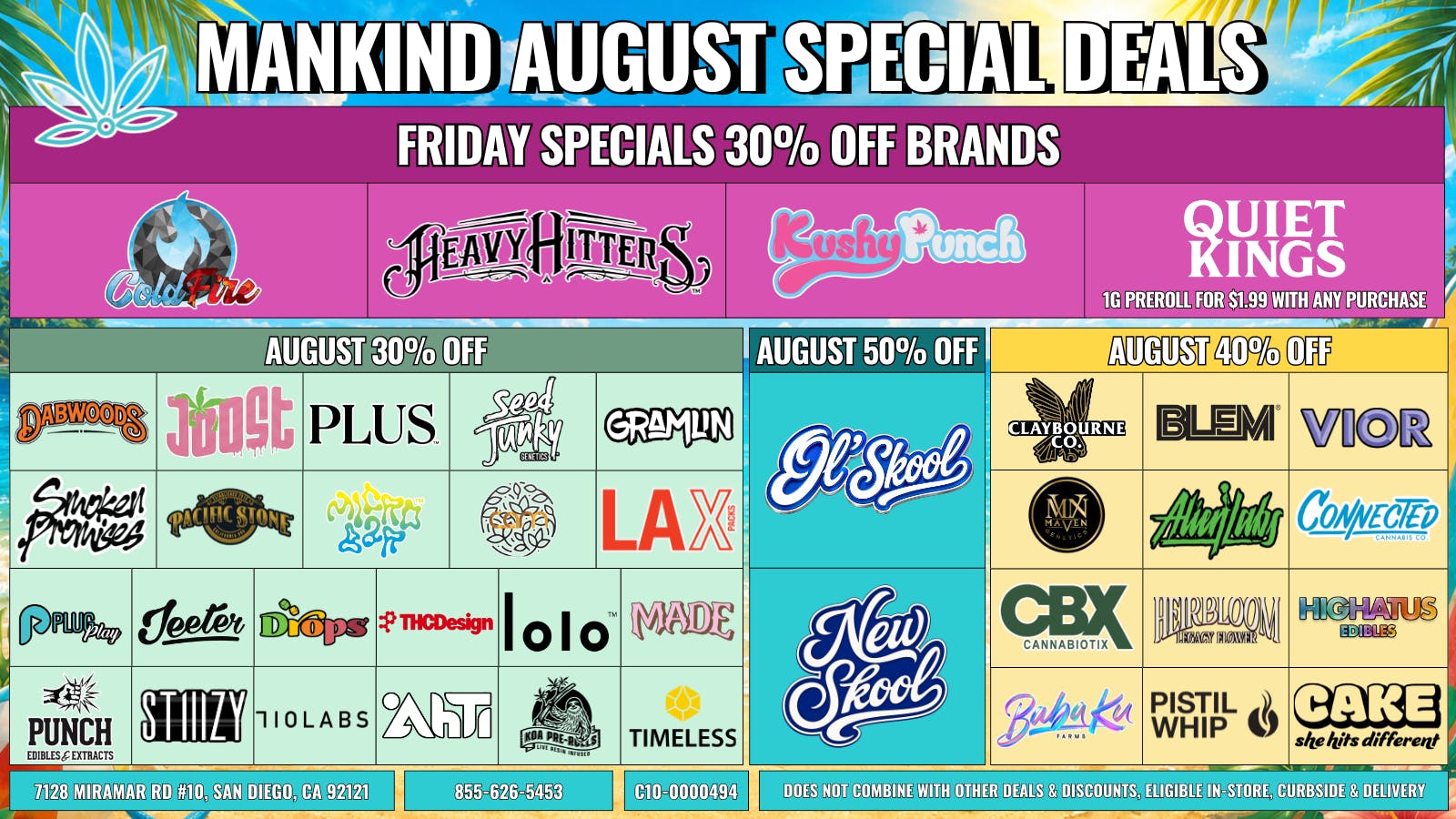 Mankind Dispensary Friday Specials 30% Off Brands!