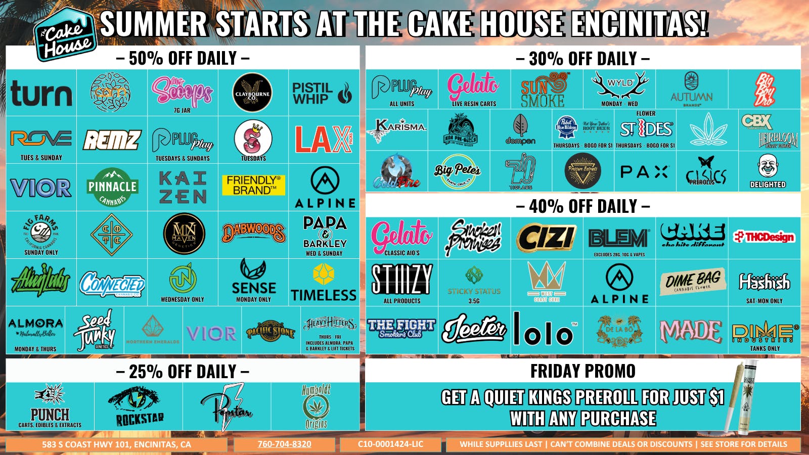 The Cake House - Encinitas TCH Encinitas August Deals!