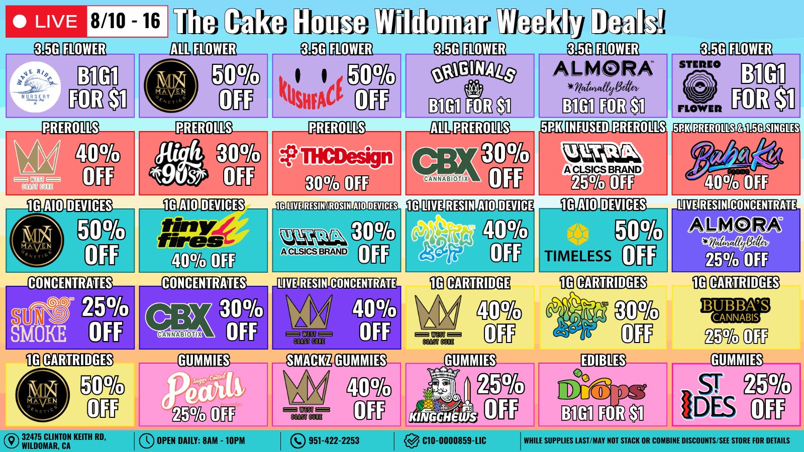 The Cake House - Wildomar TCH Wildomar Top 30 Deals!