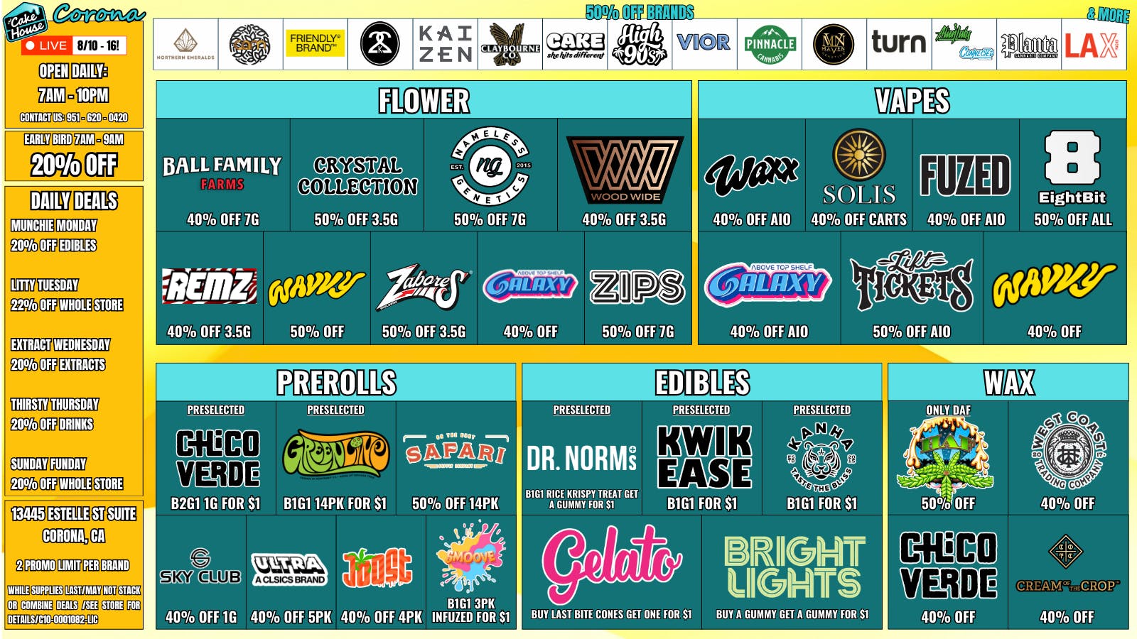 The Cake House - Corona TCH Corona Weekly Deals!