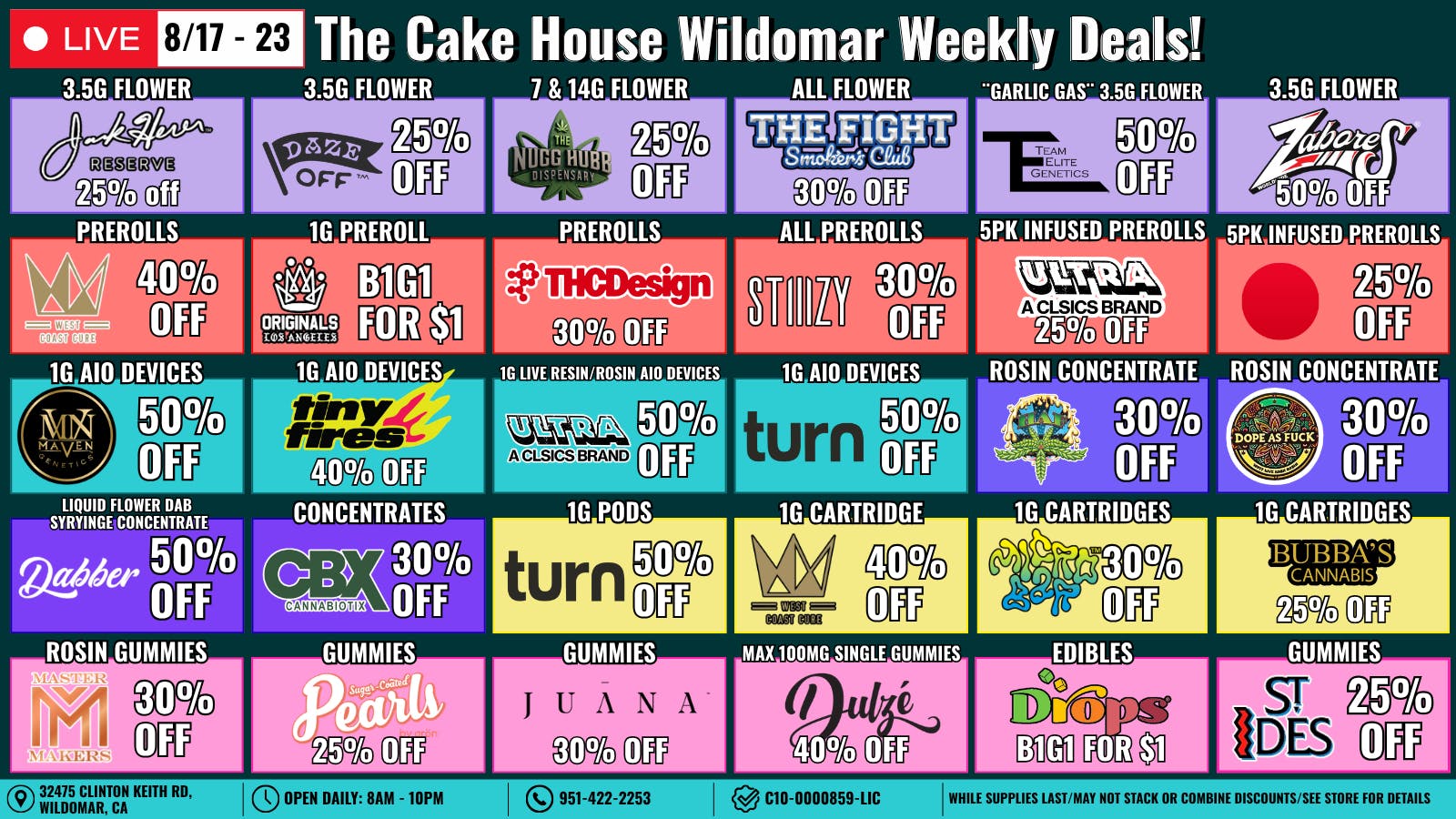 The Cake House - Wildomar TCH Wildomar Top 30 Deals!