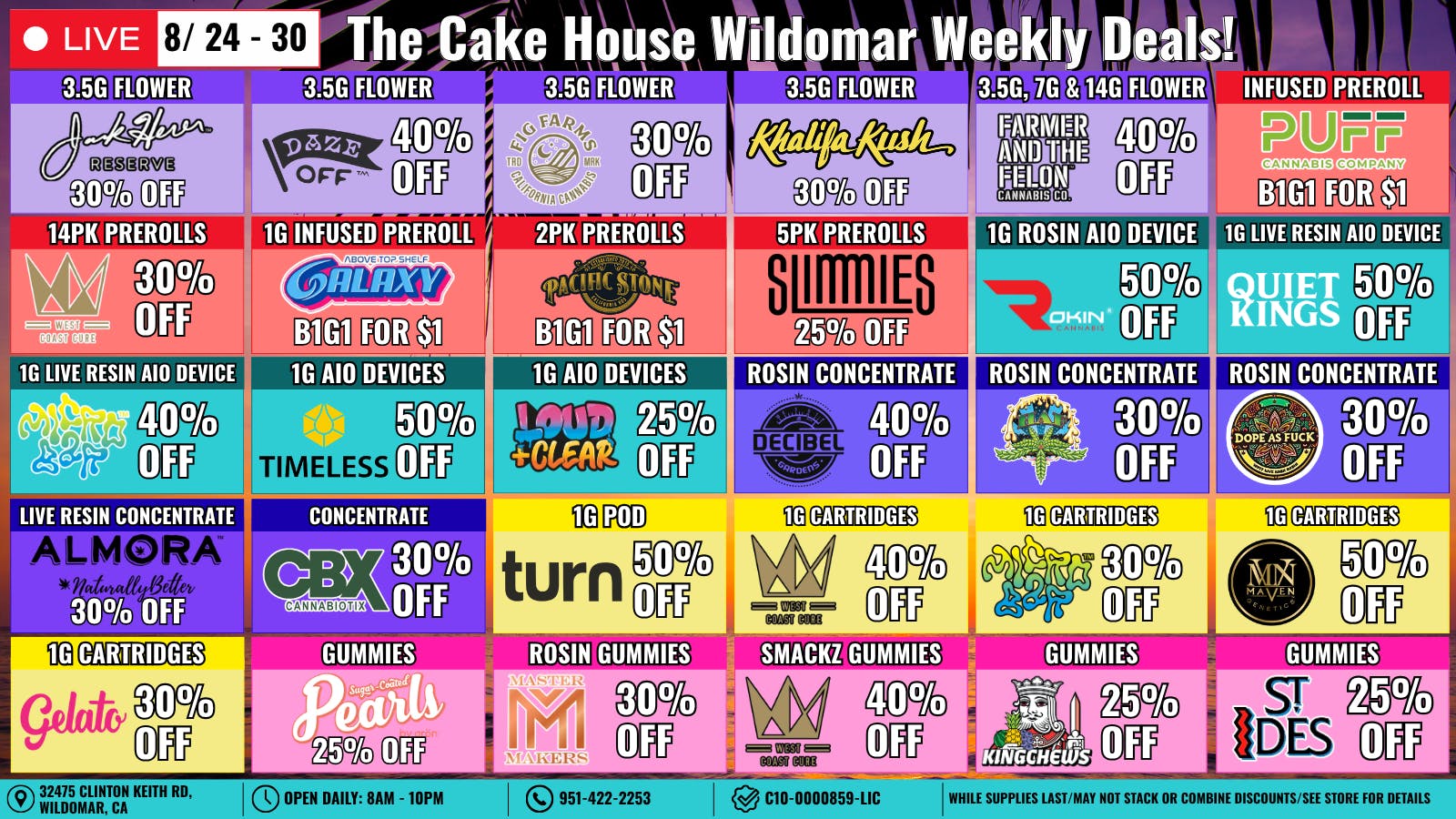 The Cake House - Wildomar TCH Wildomar Top 30 Deals!