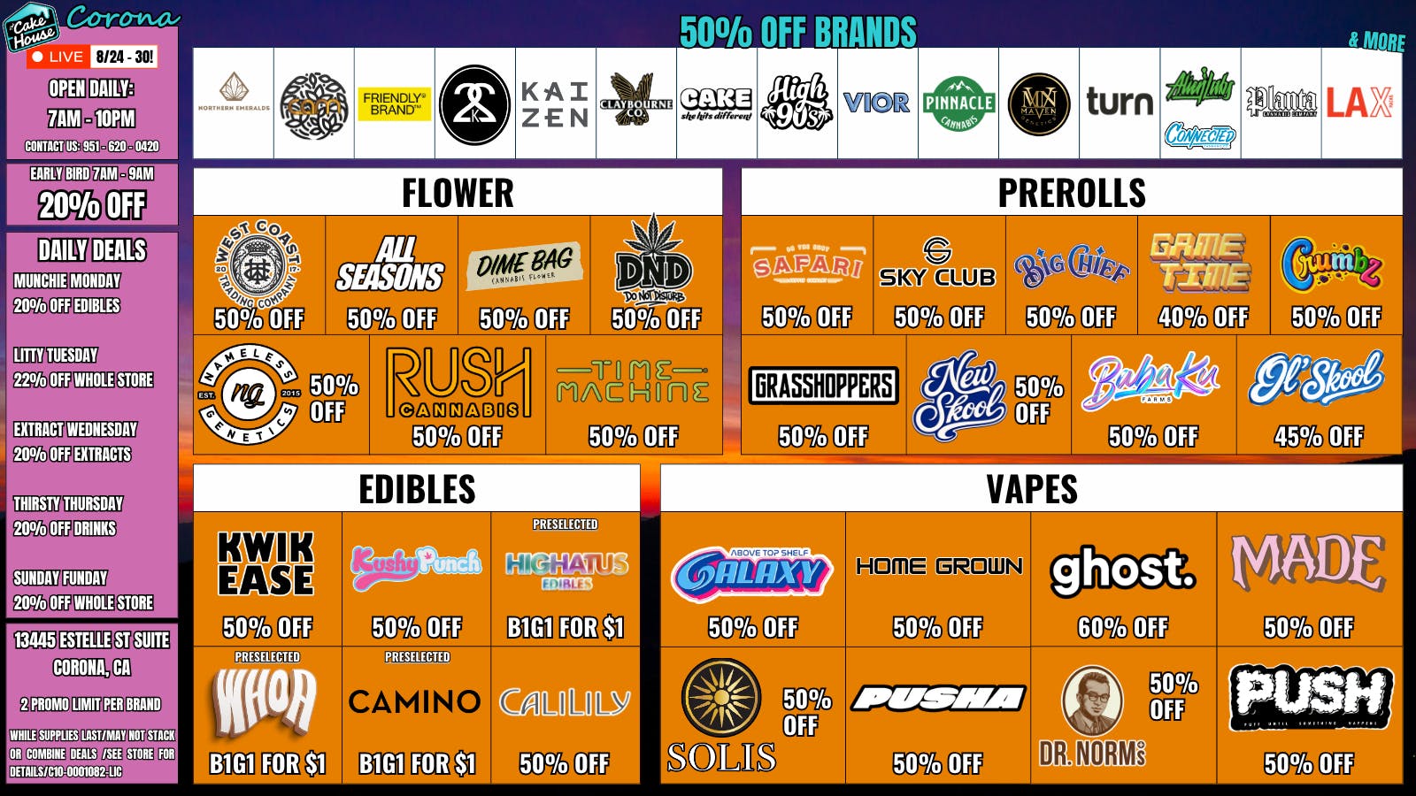 The Cake House - Corona TCH Corona Weekly Deals!