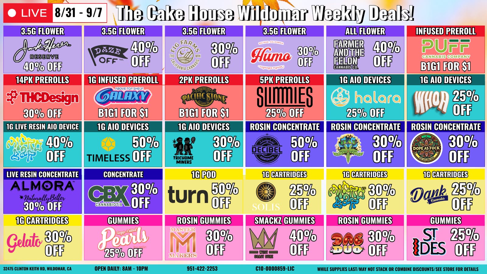 The Cake House - Wildomar TCH Wildomar Top 30 Deals!