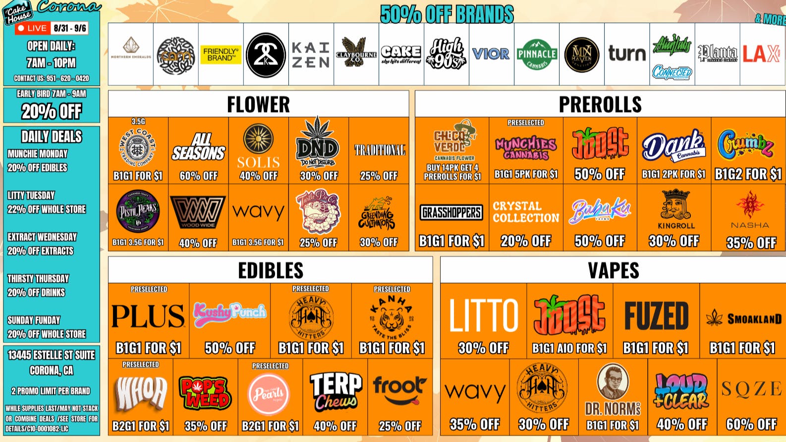 The Cake House - Corona TCH Corona Weekly Deals!