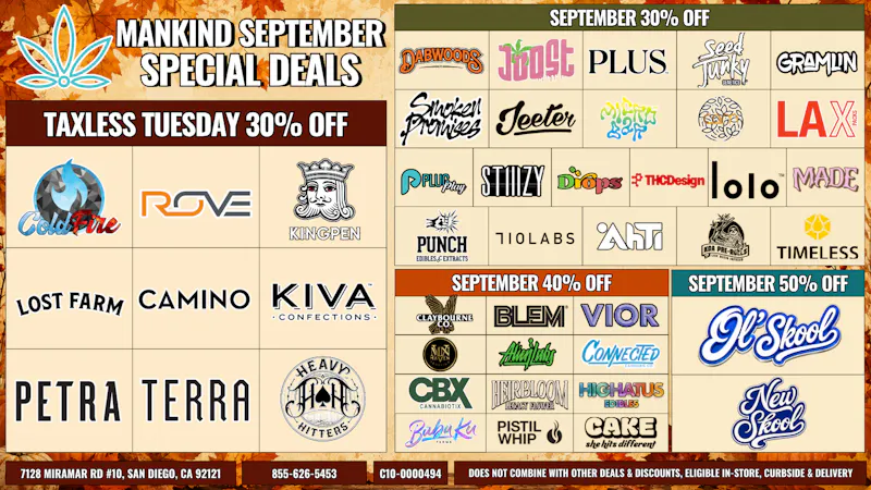 Mankind Delivery Tuesday Specials 30% Off Brands!
