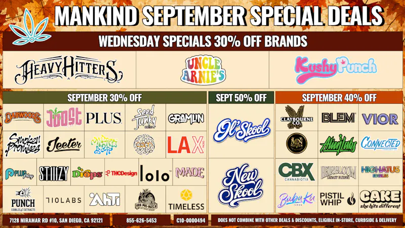 Mankind Delivery Wednesday Specials 30% Off Brands!